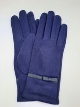 Indini - Handschoenen - Winter - Handschoen - Uni Navy - Glans Strikje