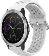 Garmin Vivoactive 3 siliconen bandje met gaatjes - wit - 42mm