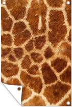 Tuindecoratie Vacht - Giraffe - Dieren - 40x60 cm - Tuinposter - Tuindoek - Buitenposter