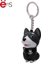 Sleutelhanger- Sleutels - Keychain - Husky - Hond - Zwart – Nieuw