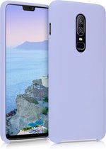 kwmobile telefoonhoesje voor OnePlus 6 - Hoesje met siliconen coating - Smartphone case in pastel-lavendel