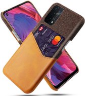 Oppo A54 5G / A74 5G Hoesje met Kaartsleuf Back Cover Oranje