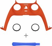 PS5 Controller Behuizing Shell - Oranje Soft Touch - Cover Shell