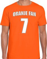 Oranje fan nummer 7 oranje t-shirt Holland / Nederland supporter EK/ WK voor heren M