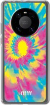 6F hoesje - geschikt voor Huawei P40 Pro -  Transparant TPU Case - Psychedelic Tie Dye #ffffff