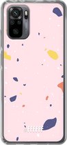 6F hoesje - geschikt voor Xiaomi Redmi Note 10 Pro -  Transparant TPU Case - Terrazzo N°8 #ffffff