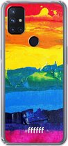 6F hoesje - geschikt voor OnePlus Nord N10 5G -  Transparant TPU Case - Rainbow Canvas #ffffff