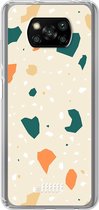 6F hoesje - geschikt voor Xiaomi Poco X3 Pro -  Transparant TPU Case - Terrazzo N°1 #ffffff