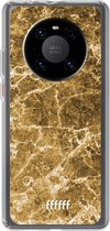 6F hoesje - geschikt voor Huawei P40 Pro -  Transparant TPU Case - Gold Marble #ffffff