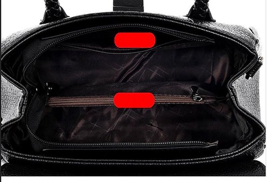Tassen & portemonnees Handtassen Crossbodytassen Envelop Medium Zwarte Lederen Tas 