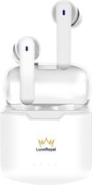 LuxeRoyal - Volledig draadloze oordopjes - draadloze oordopjes - bluetooth oordopjes - wireless earbuds - draadloze oortjes - Wit