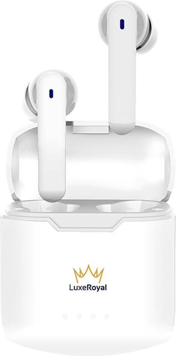 LuxeRoyal Draadloze Oordopjes - Wit - Wireless Earbuds - Bluetooth oordopjes - Draadloze Oortjes