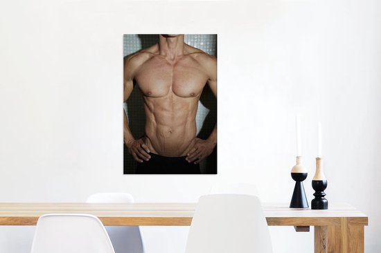 Torso van een man Canvas - Foto print op Canvas schilderij (Wanddecoratie woonkamer / slaapkamer)