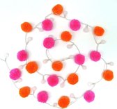 STRING OF 20 NEON POM POM LIGHTS