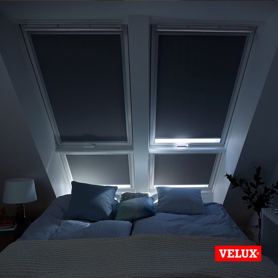 VELUX Store à enrouleur occultant d'origine (DKL), cadre argenté, PK08, beige
