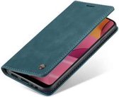 Caseme - Samsung Galaxy A20s - Retro Wallet Case - Blauw