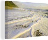 Canvas Schilderij Witte stranden in het Nationaal park Kahurangi in Nieuw-Zeeland - 120x80 cm - Wanddecoratie