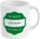 MUGZ - Beste Leraar - Mok - Theemok - Koffiemok - Theebeker - Koffiebeker - Beste Leraar Groen