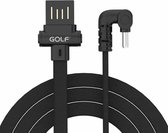 GOLF GC-68T 1 m 180 graden elleboog USB-C / Type-C naar USB 3A Snel opladen USB-datakabel voor Galaxy S8 & S8 + / LG G6 / Huawei P10 & P10 Plus / Xiaomi Mi 6 & Max 2 en andere smartphones (zw