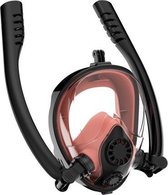 Watersport Duikuitrusting Volledig droog siliconen duikmasker Zwembril voor GoPro HERO7 / 6/5/5 sessie / 4/3 + / 3/2/1, maat: L / XL (zwart rood koraal)