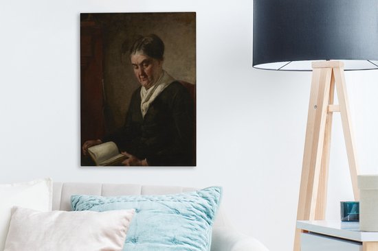 Portrait d'une femme lisant - peinture de Thomas Eakins 30x40 cm - petit - Tirage photo sur toile (Décoration murale salon / chambre)