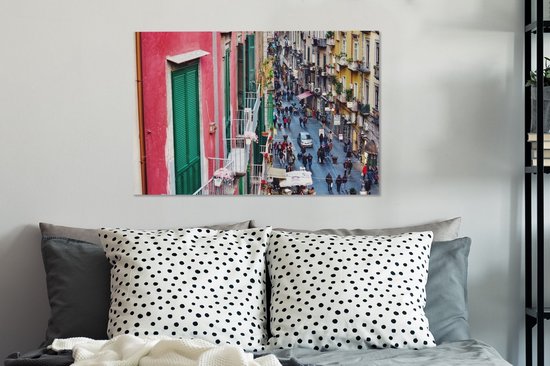 Naples d'en haut toile 2cm 90x60 cm - Tirage photo sur toile (Décoration murale salon / chambre)