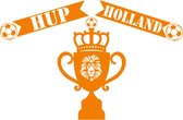 Voetbal EK WK (raam) sticker set herbruikbaar Beker leeuw hup holland | Rosami Decoratiestickers