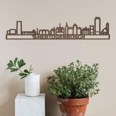 Skyline 's-Hertogenbosch (mini) Notenhout Wanddecoratie Voor Aan De Muur Met Tekst City Shapes