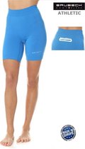 Brubeck Dames Hardloopbroek Sportbroek Kort - Running Force Korte Tight - Lichtblauw XL