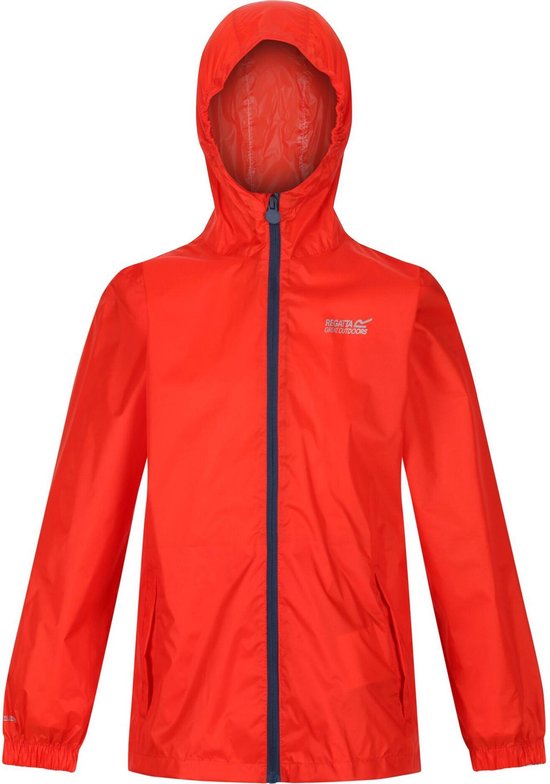 Regatta - Kids Pack It III Opvouwbaar Kinder Regenjack - Oranje - Maat 164