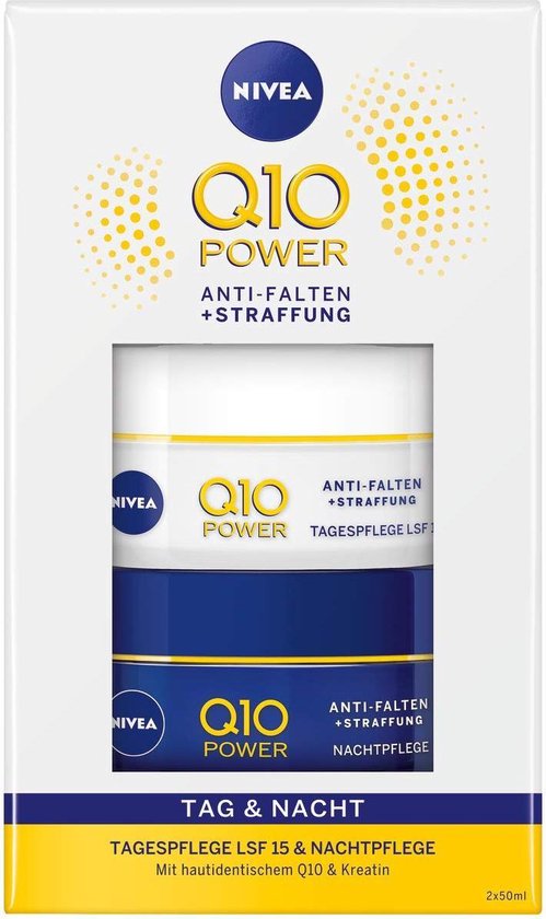 NIVEA Q10 Dag- en Nachtcrème Geschenkset met Q10 Power Anti-rimpel +  Verstevigende... | bol.com