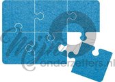 Puzzel vilt onderzetter - Lichtblauw - 6 stuks - ø 9,8 cm - Tafeldecoratie - Glas onderzetter - Cadeau - Woondecoratie - Woonkamer - Tafelbescherming - Onderzetters voor glazen - Keukenbenodigdheden - Woonaccessoires - Tafelaccessoires