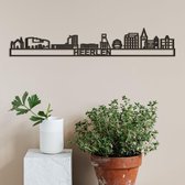 Skyline Heerlen zwart mdf (hout) - 60cm - City Shapes wanddecoratie