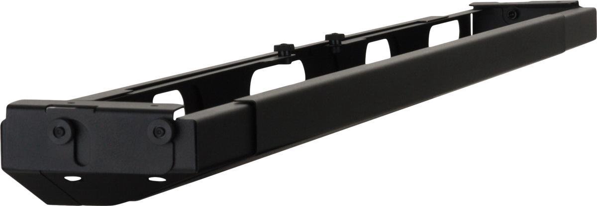Stealth Kabelgoot onder bureau of zit- statafel - 115cm tot 195cm verstelbaar - zwart - metaal - staal -ruimte voor verdeeldoos