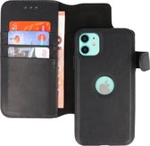 Bestcases - iPhone 11 - Uitneembare 2-in-1 Leder Hoesje - Book Case Telefoonhoesje - Zwart