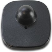 Beveiligingstag Black Mini Square RF 8,2Mhz zwart Hardtag met pin Artikelbeveiliging RadioFrequent voor kledingbeveiliging tegen Winkeldiefstal door ShopControl - 1000st