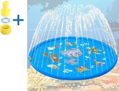 Yaqubi - waterspeelmat met fontein - watermat - waterspeelgoed - waterspeelgoed kinderen - sproeier - zwembad - zwembad kinderen - hondenzwembad - honden sproeier - 170cm