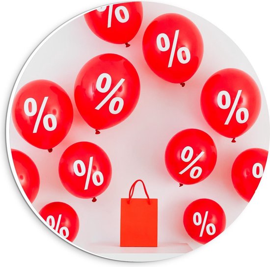 Forex Wandcirkel - Sales Ballonnen - Foto op Wandcirkel (met ophangsysteem)