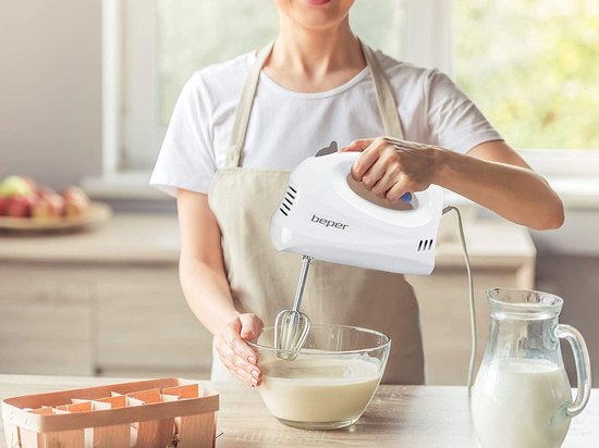 Beper BP.304 elektrische handmixer en roerder, 150 W, 70 decibel, ABS / chroomstaal, 5 snelheden - wit van Beper — afbeelding 5