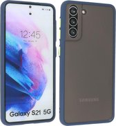 Samsung Galaxy S21 Hoesje Hard Case Backcover Telefoonhoesje Blauw