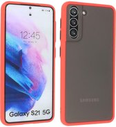 Samsung Galaxy S21 Hoesje Hard Case Backcover Telefoonhoesje Rood