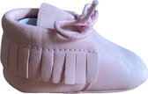 Baby Moccasin I LEER I - Roze - 12-18 mnd