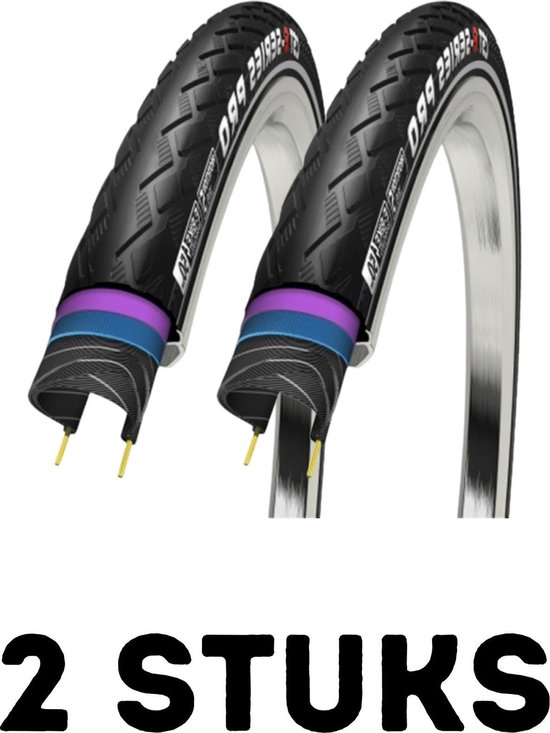Kit 2 x Pneus hirondelles Road Cruiser // 42-622 (28×1,6) Crème Reflex