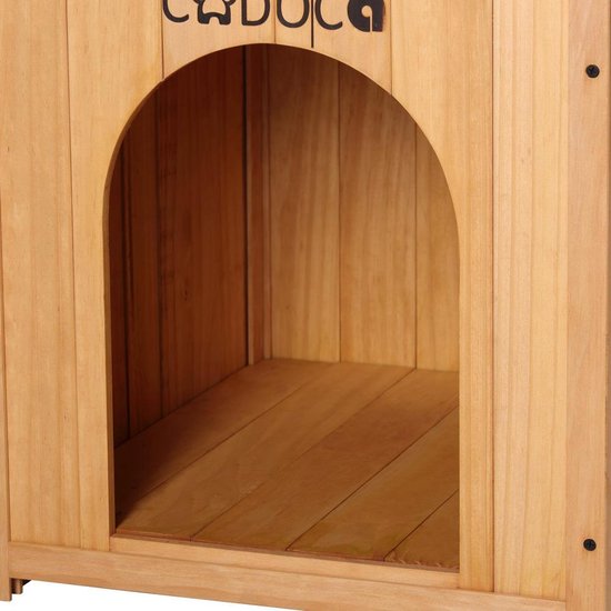 Cadoca Kattenhuis - Balkon Buiten 2 Verdiepingen 53,5x54,5x64,5cm - Hout
