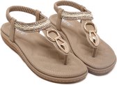 Sandalen - Dames - Somme Bohemian - Met Zacht Voetbed - Geel - Maat 45