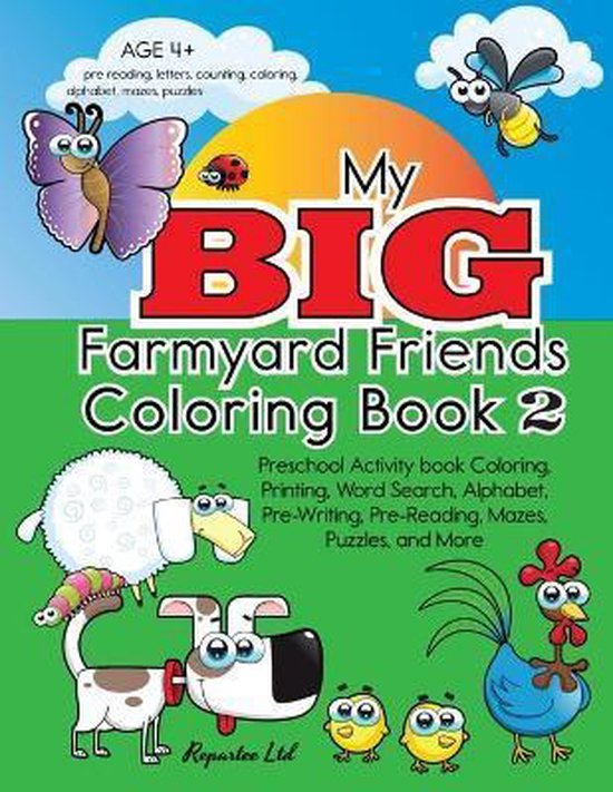 My Big Farmyard Friends Coloring Book 2 - Preschool Activity ... - cover