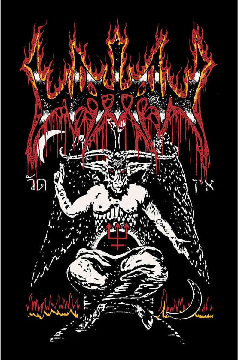 Watain Textiel Poster Flag Baphomet Multicolours