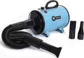 Professionele Hondenföhn - Waterblazer - Hondenborstel met 3 Opzetstukken - Verstelbare Vermogen tot 2200W - Verstelbare temperatuur - diervriendelijk - Blauw