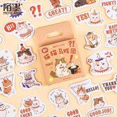 Katten stickers - 46 stuks - Scrapbook stickers - Bullet journal stickers - Laptop stickers - Cat stickers - Stickers voor scrapbook