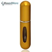 Mini Parfum Flesje | Lipstick Formaat Navulbare Parfum Verstuiver goud -MaxedMore
